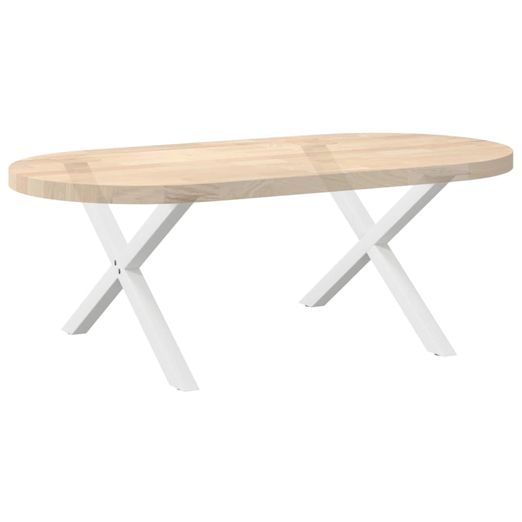 Salongbordben X-formet 2 stk hvit 70 x (42-43) cm stål