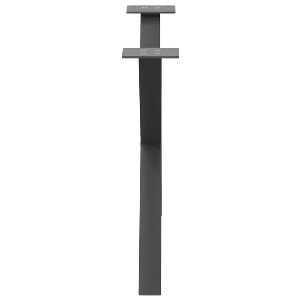 Salongbordben X-formet 2 stk antrasitt 70 x (42-43) cm stål