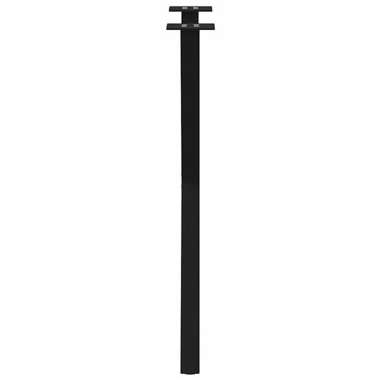 Spisebordben X-formet 2 stk svart 57 x (72-73) cm stål