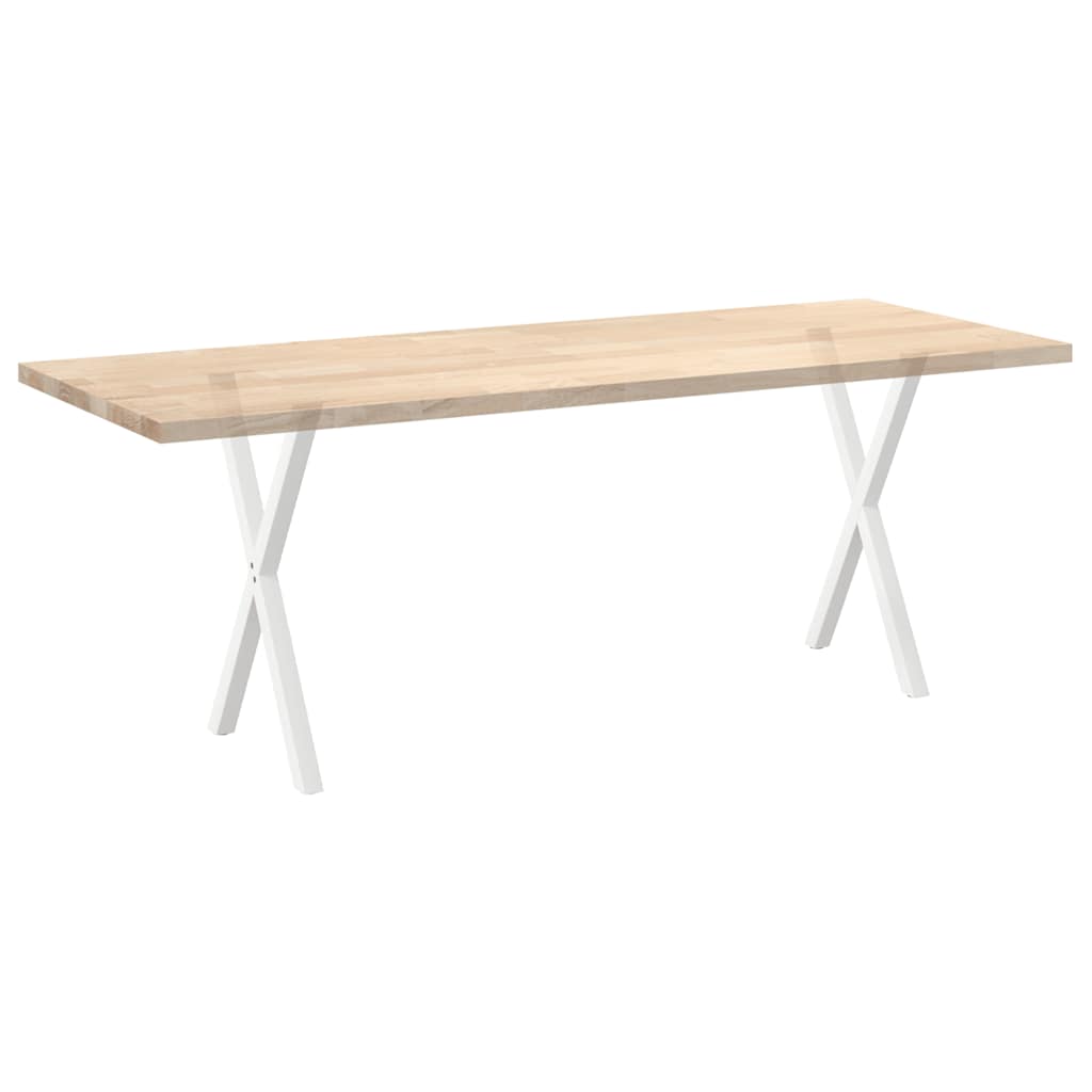 Spisebordben X-formet 2 stk hvit 57 x (72-73) cm stål