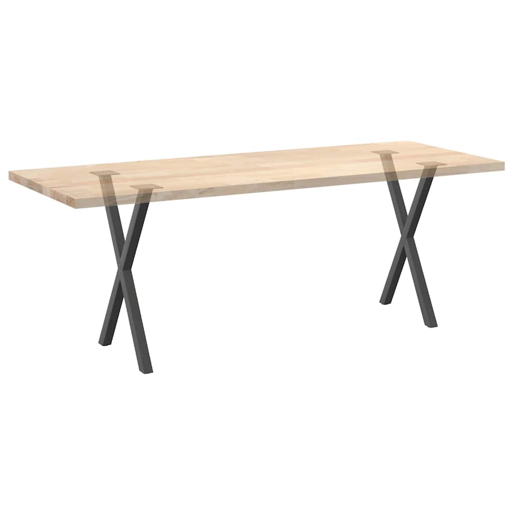 Spisebordben X-formet 2 stk antrasitt 57 x (72-73) cm stål
