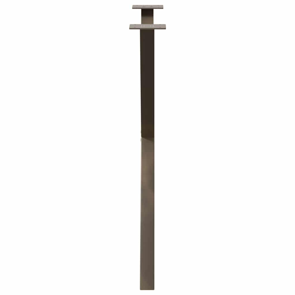 Spisebordben X-formet 2 stk naturstål 70 x (72-73) cm stål