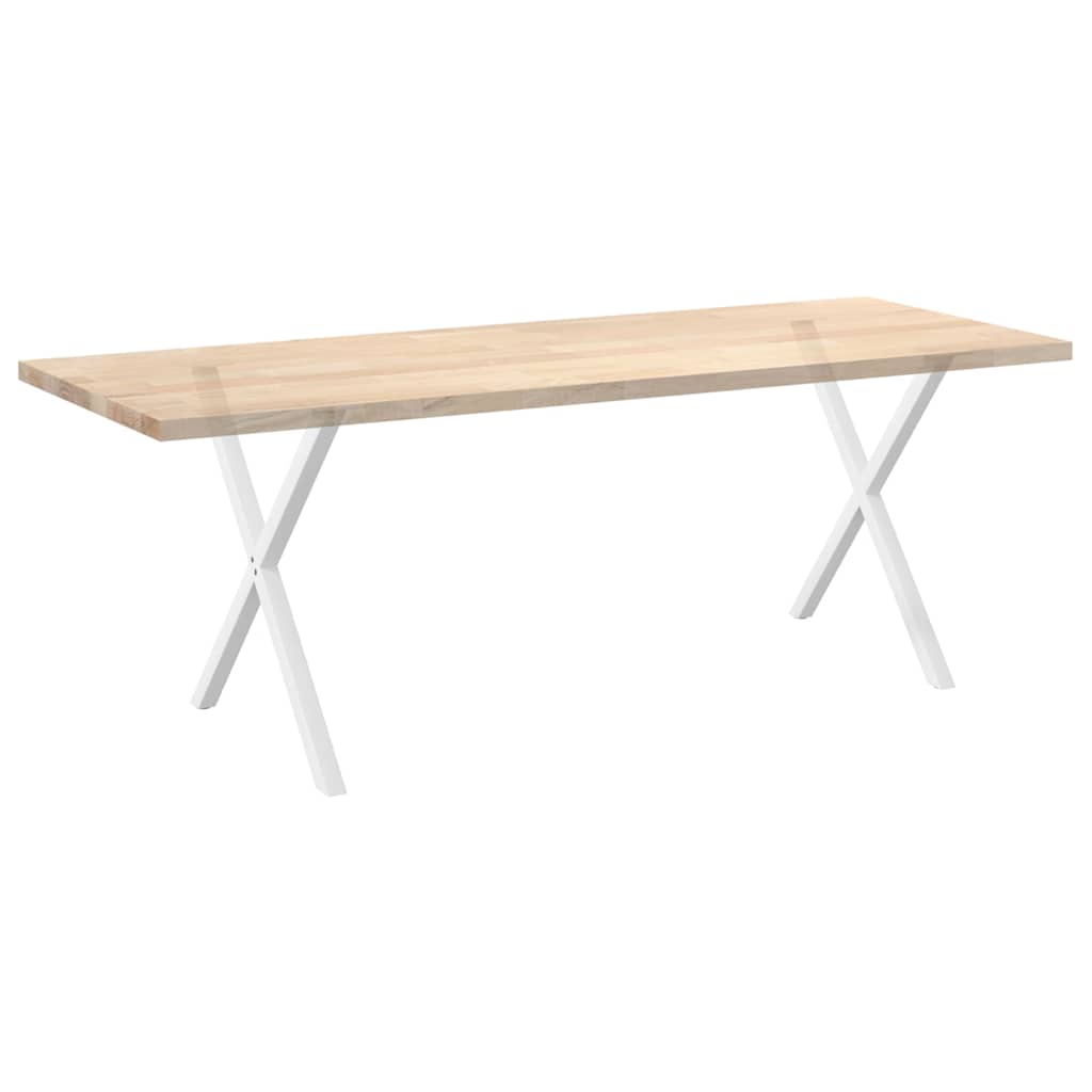 Spisebordben X-formet 2 stk hvit 80 x (72-73) cm stål