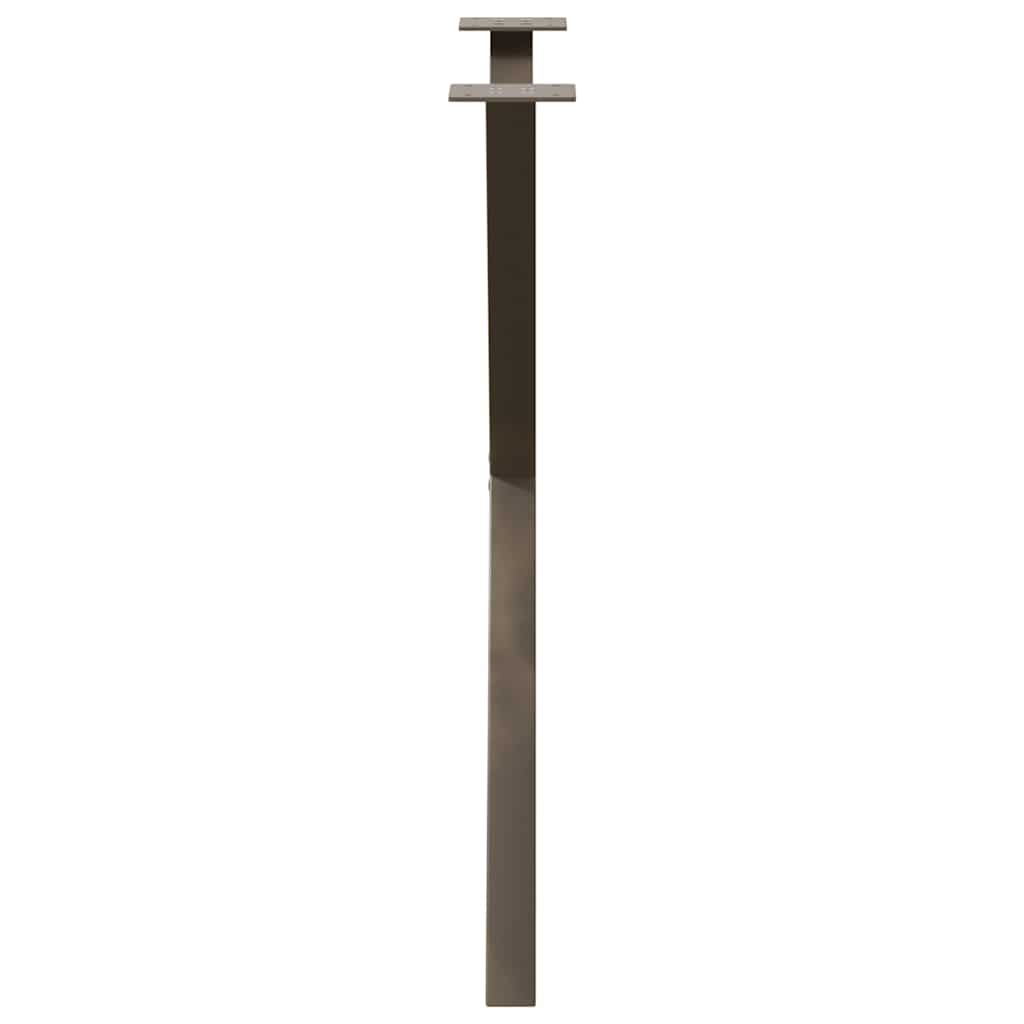 Spisebordben X-formet 2 stk naturstål 80 x (72-73) cm stål