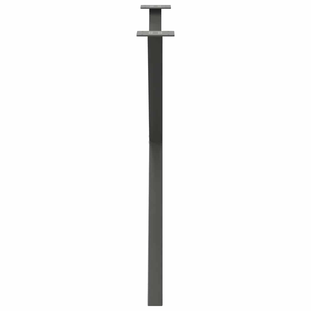 Spisebordben X-formet 2 stk antrasitt 90 x (72-73) cm stål