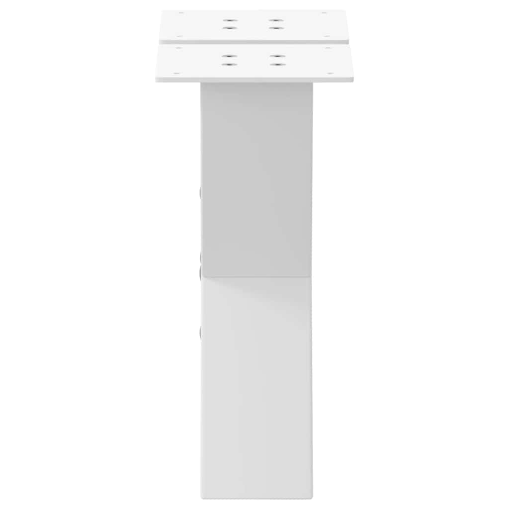 Salongbordben X-formet 2 stk hvit 30x(30-31) cm stål
