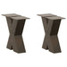 Salongbordben X-formet 2 stk naturstål 30x(30-31) cm stål