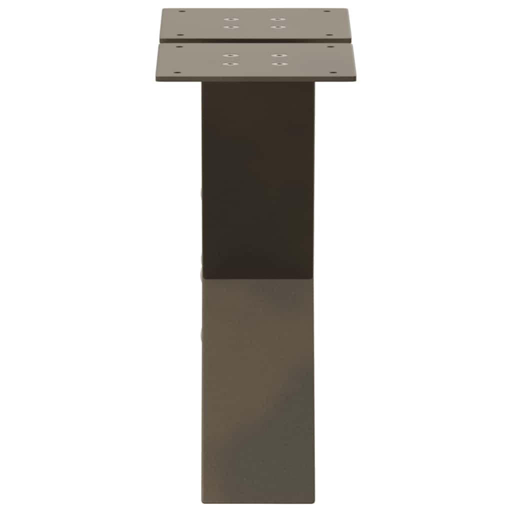 Salongbordben X-formet 2 stk naturstål 30x(30-31) cm stål