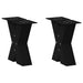 Salongbordben X-formet 2 stk svart 40x(30-31) cm stål