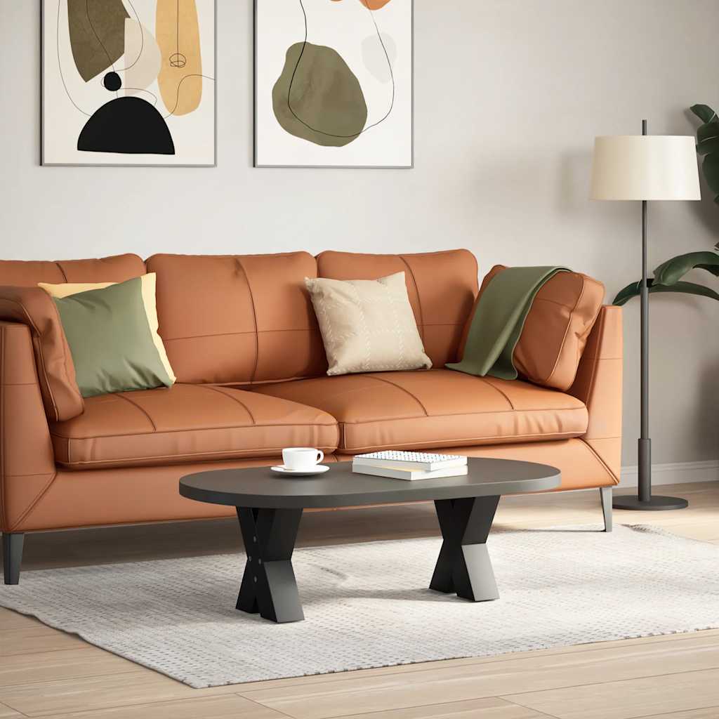 Salongbordben X-formet 2 stk svart 40x(30-31) cm stål