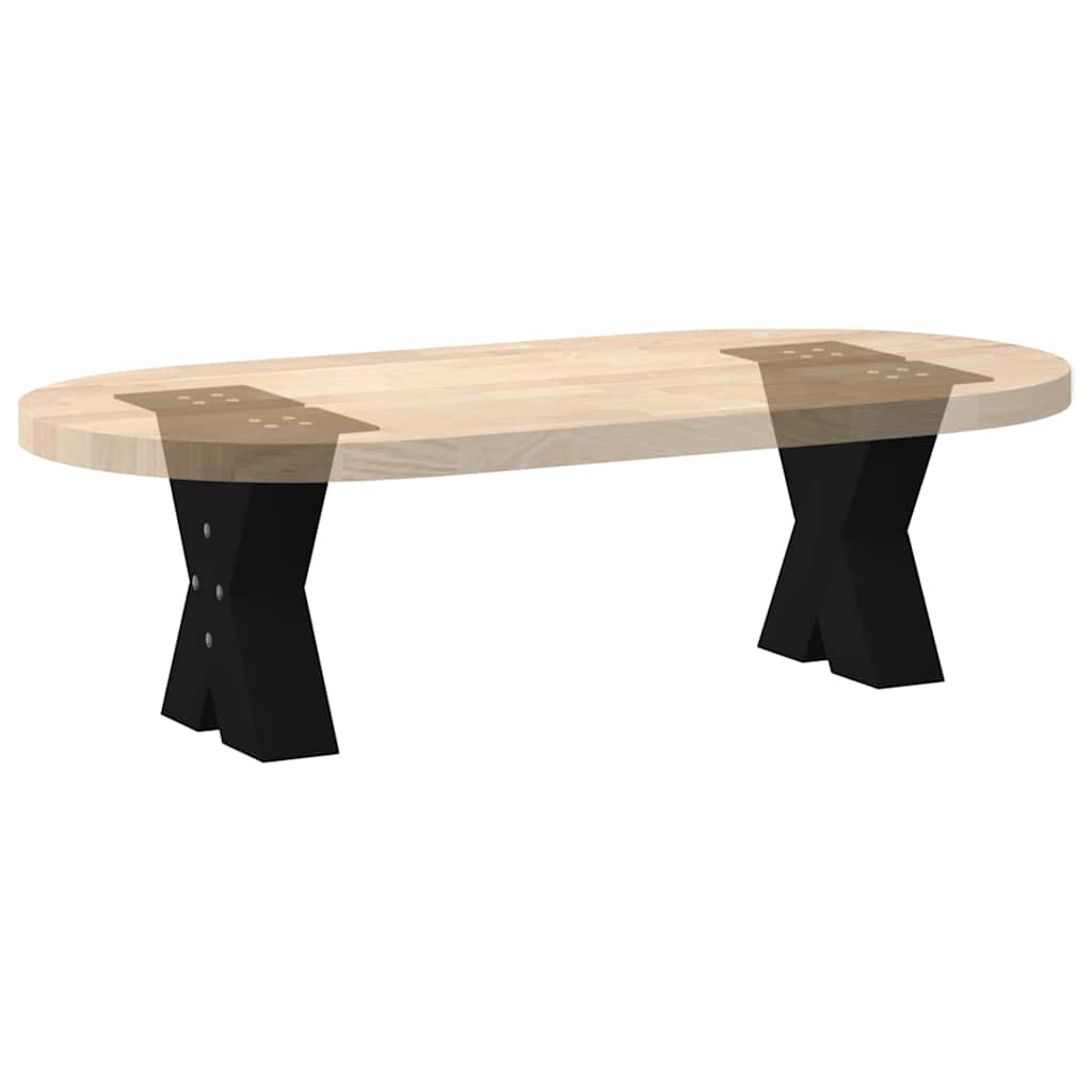 Salongbordben X-formet 2 stk svart 40x(30-31) cm stål