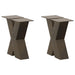 Salongbordben X-formet 2 stk naturstål 40x(30-31) cm stål