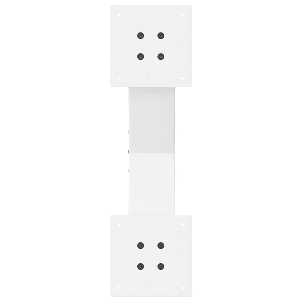 Salongbordben X-formet 2 stk hvit 50x(30-31) cm stål