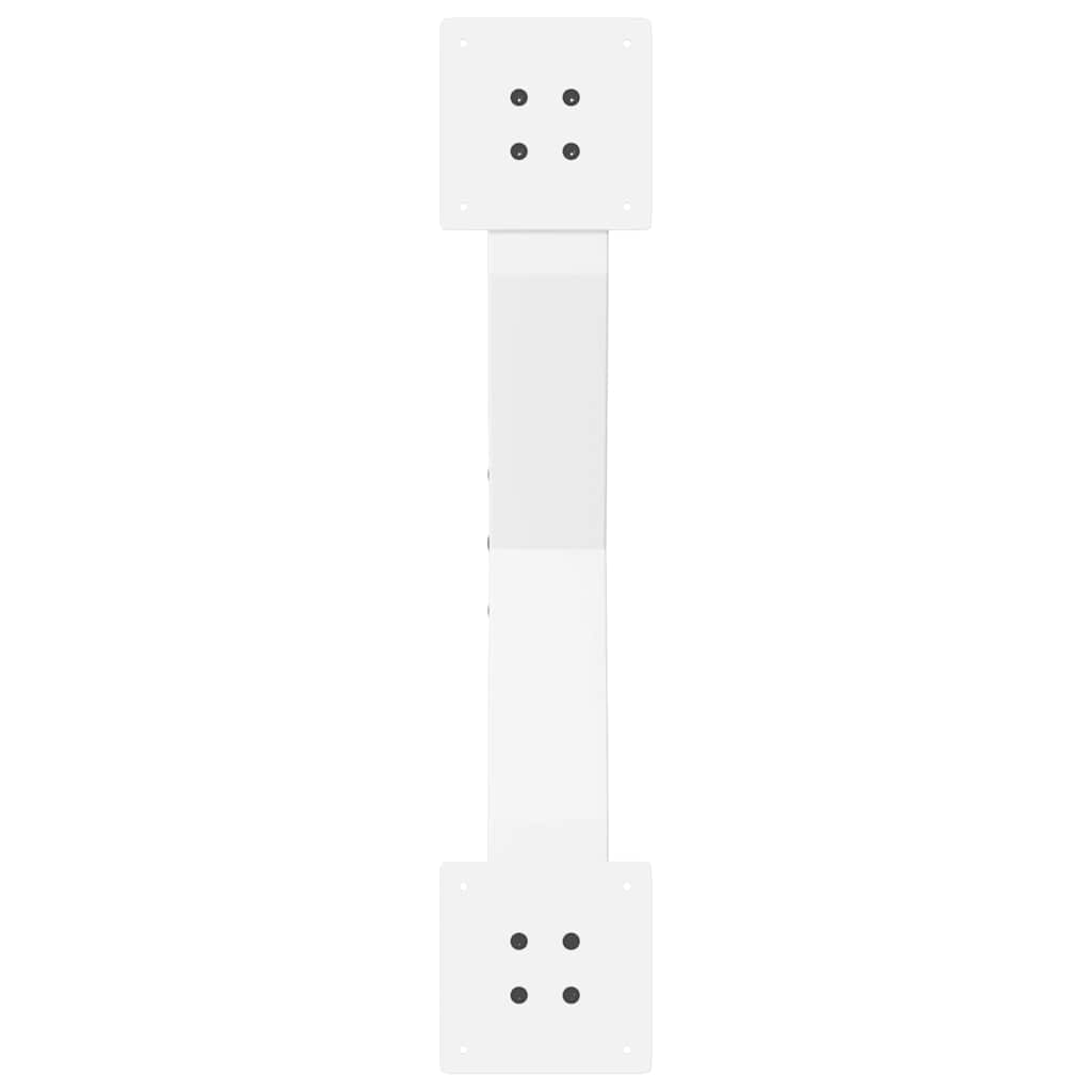 Salongbordben X-formet 2 stk hvit 70 x (30-31) cm stål