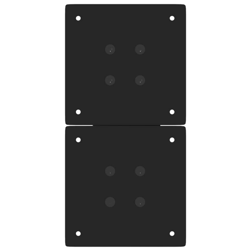 Salongbordben X-formet 2 stk svart 28 x (42-43) cm stål