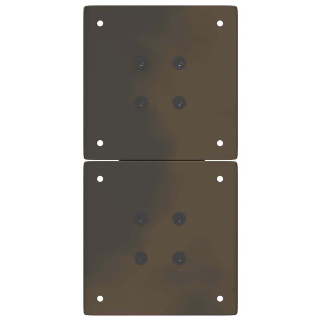 Salongbordben X-formet 2 stk naturstål 28 x (42-43) cm stål