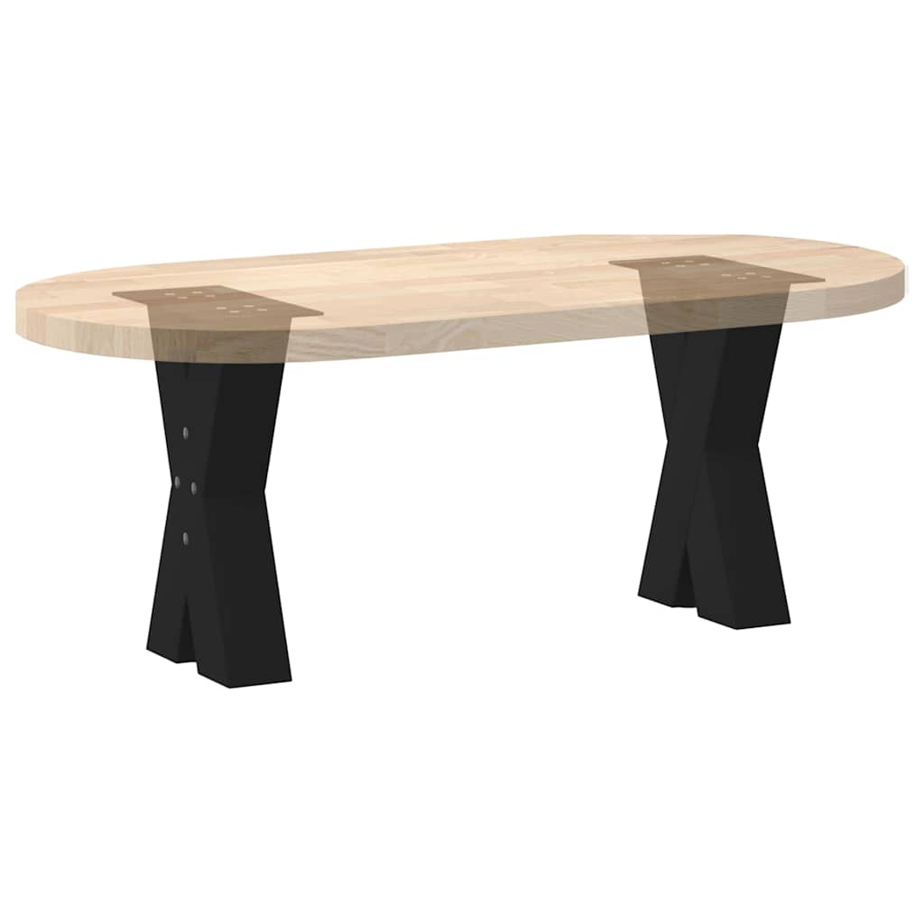 Salongbordben X-formet 2 stk svart 38 x (42-43) cm stål