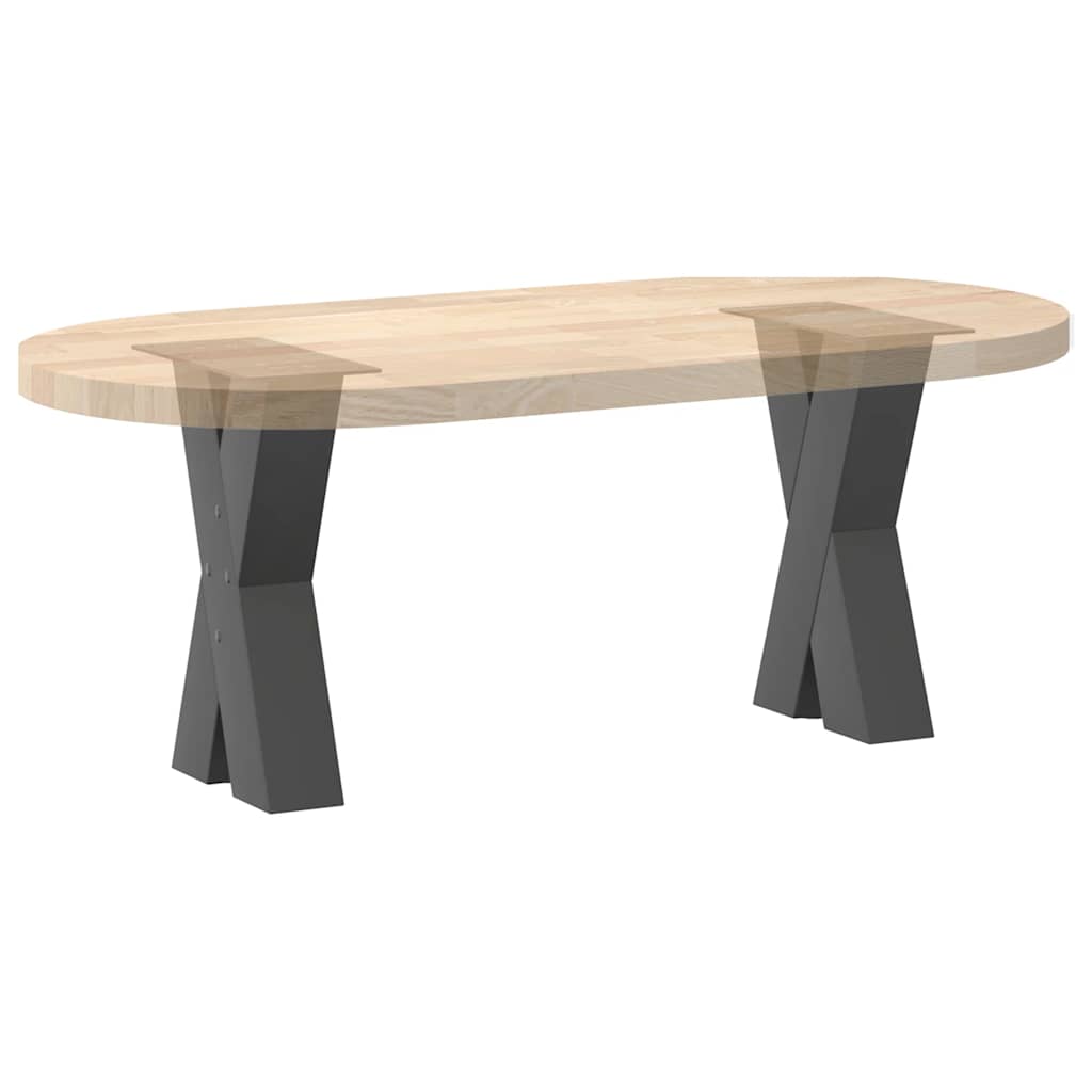 Salongbordben X-formet 2 stk antrasitt 38 x (42-43) cm stål