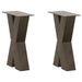Salongbordben X-formet 2 stk naturstål 38 x (42-43) cm stål
