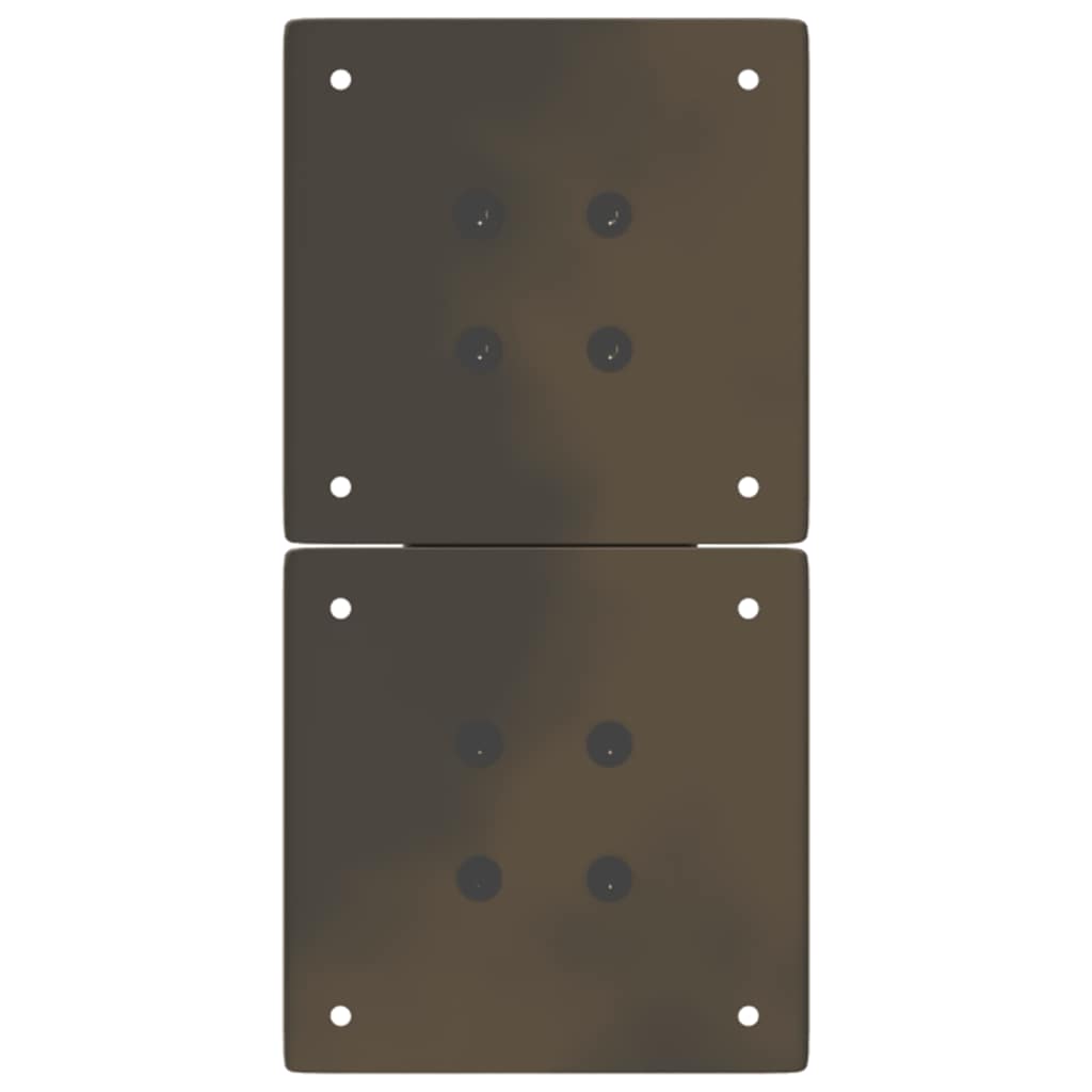 Salongbordben X-formet 2 stk naturstål 38 x (42-43) cm stål