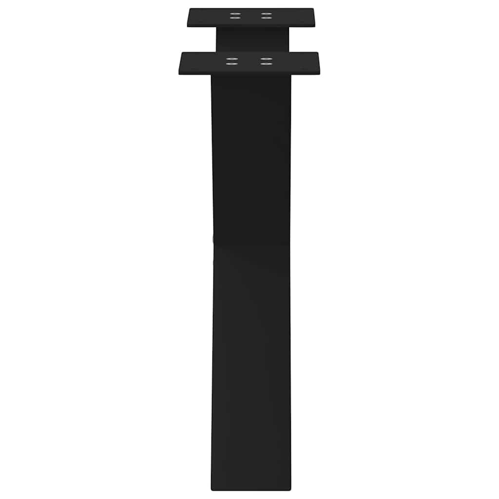 Salongbordben X-formet 2 stk svart 60 x (42-43) cm stål