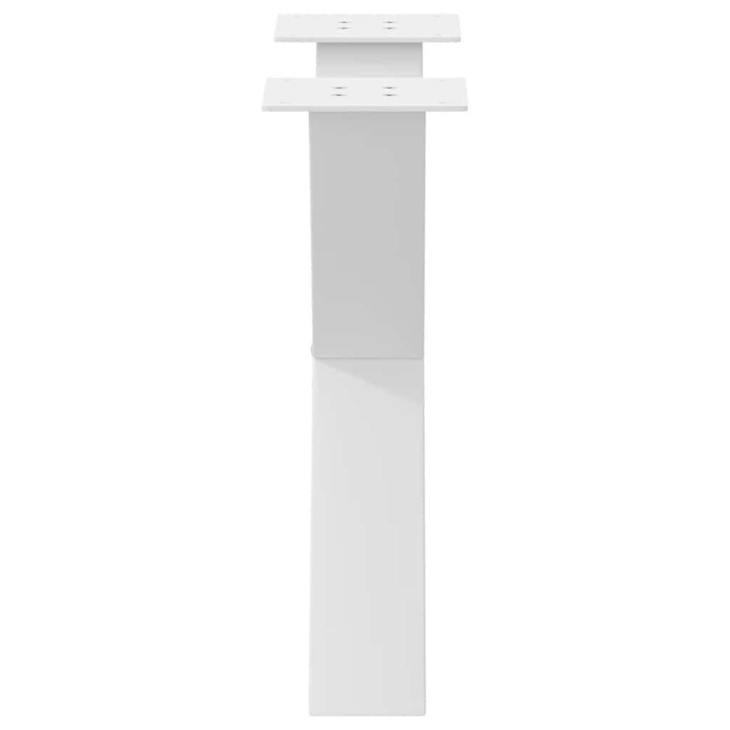 Salongbordben X-formet 2 stk hvit 60 x (42-43) cm stål