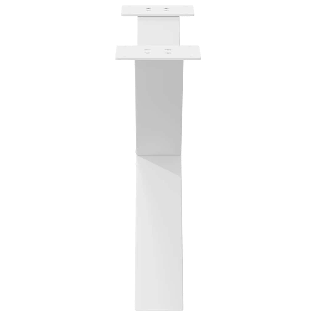 Salongbordben X-formet 2 stk hvit 70 x (42-43) cm stål