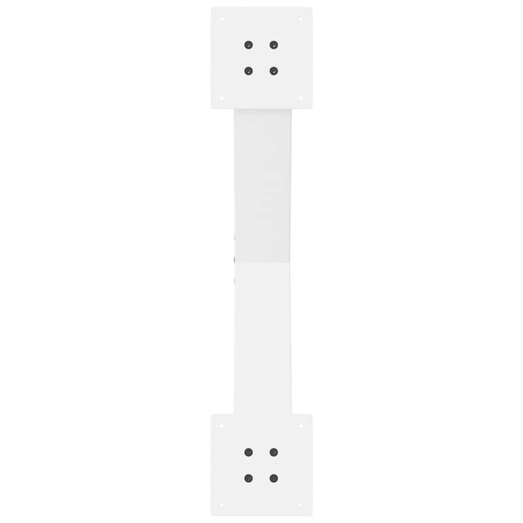 Salongbordben X-formet 2 stk hvit 70 x (42-43) cm stål