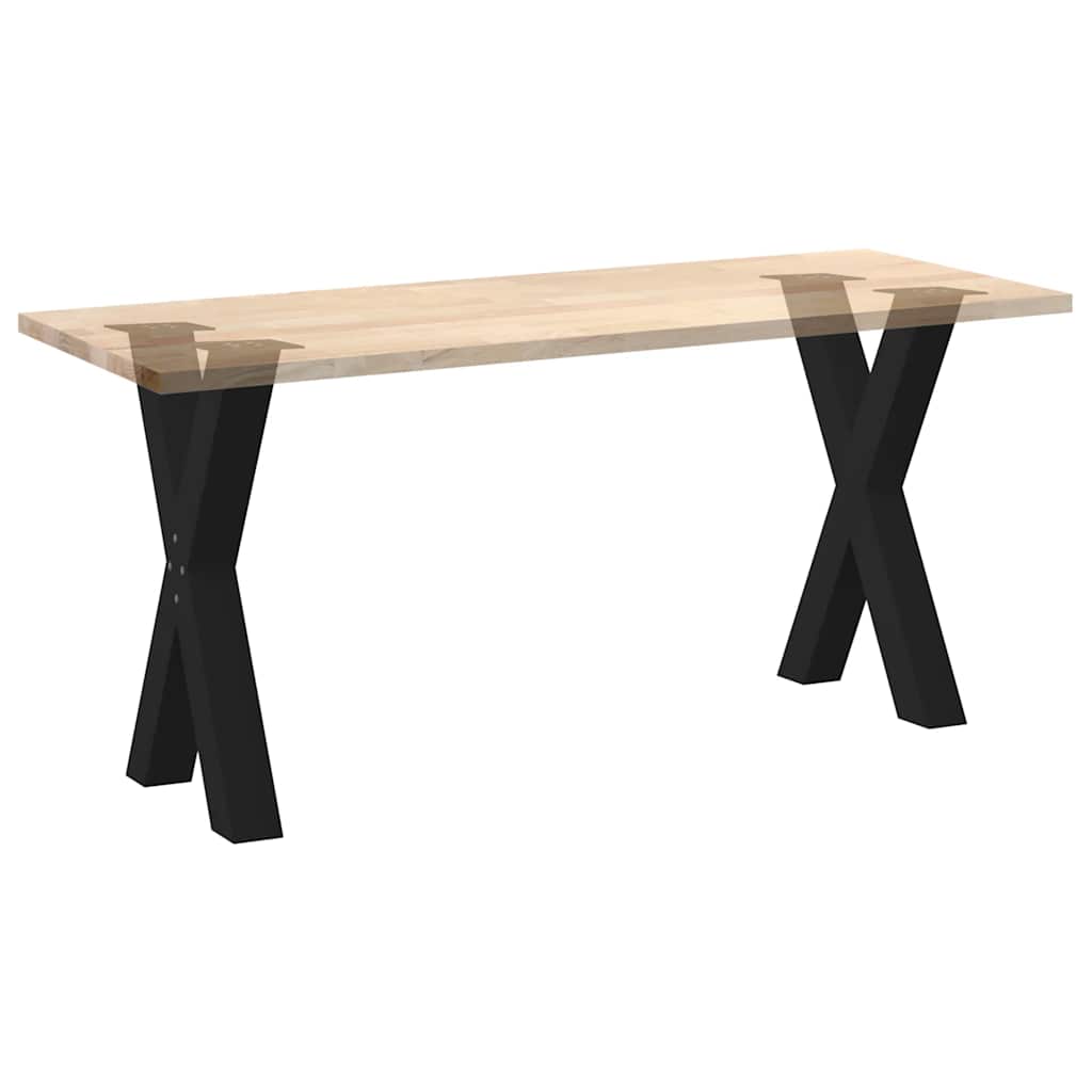 Spisebordben X-formet 2 stk svart 50x(72-73) cm stål