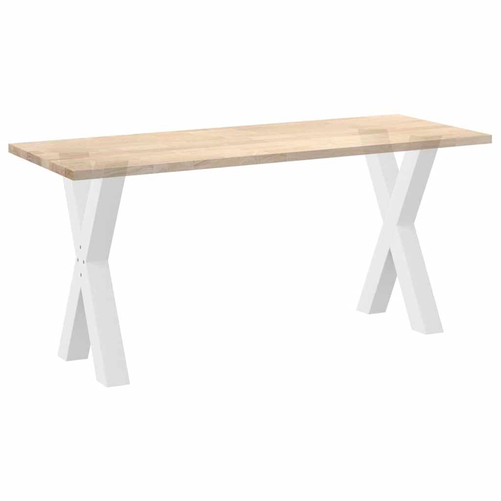 Spisebordben X-formet 2 stk hvit 50x(72-73) cm stål