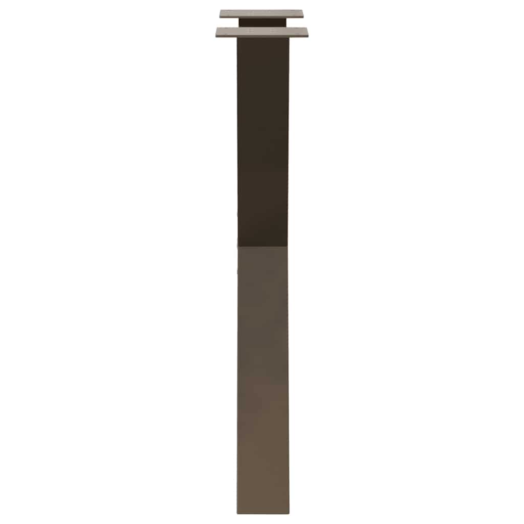 Spisebordben X-formet 2 stk naturstål 50x(72-73) cm stål vidaXL