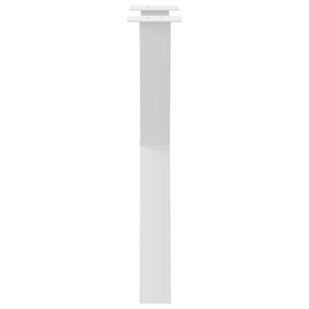 Spisebordben X-formet 2 stk hvit 60 x (72-73) cm stål