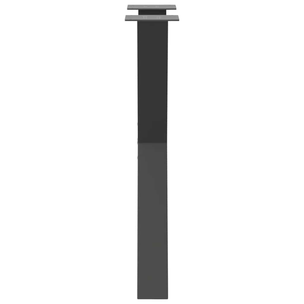 Spisebordben X-formet 2 stk antrasitt 60 x (72-73) cm stål