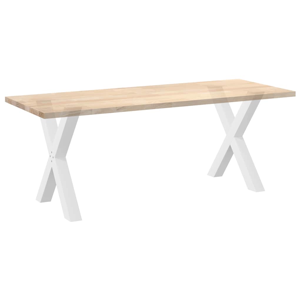 Spisebordben X-formet 2 stk hvit 70 x (72-73) cm stål