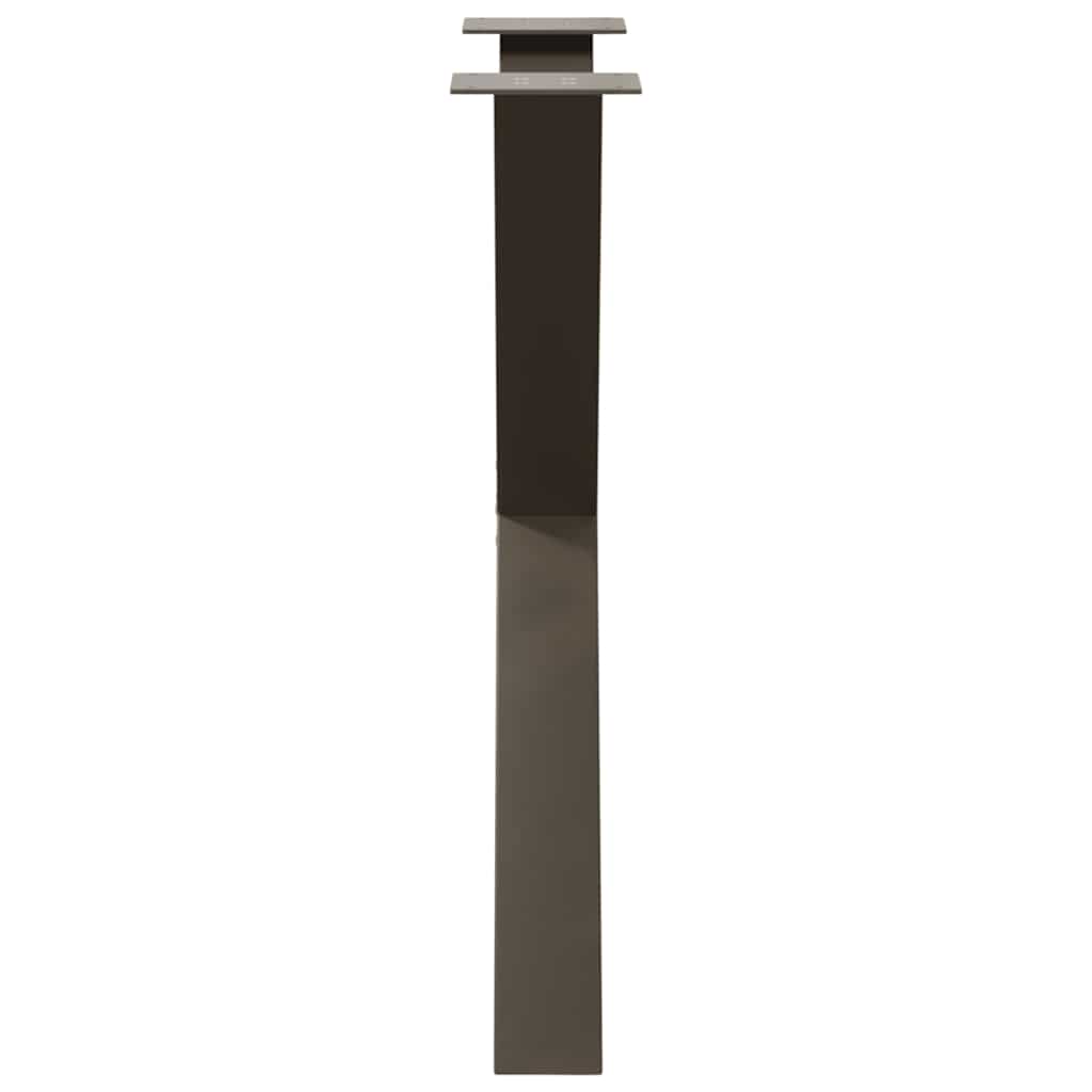 Spisebordben X-formet 2 stk naturstål 70 x (72-73) cm stål