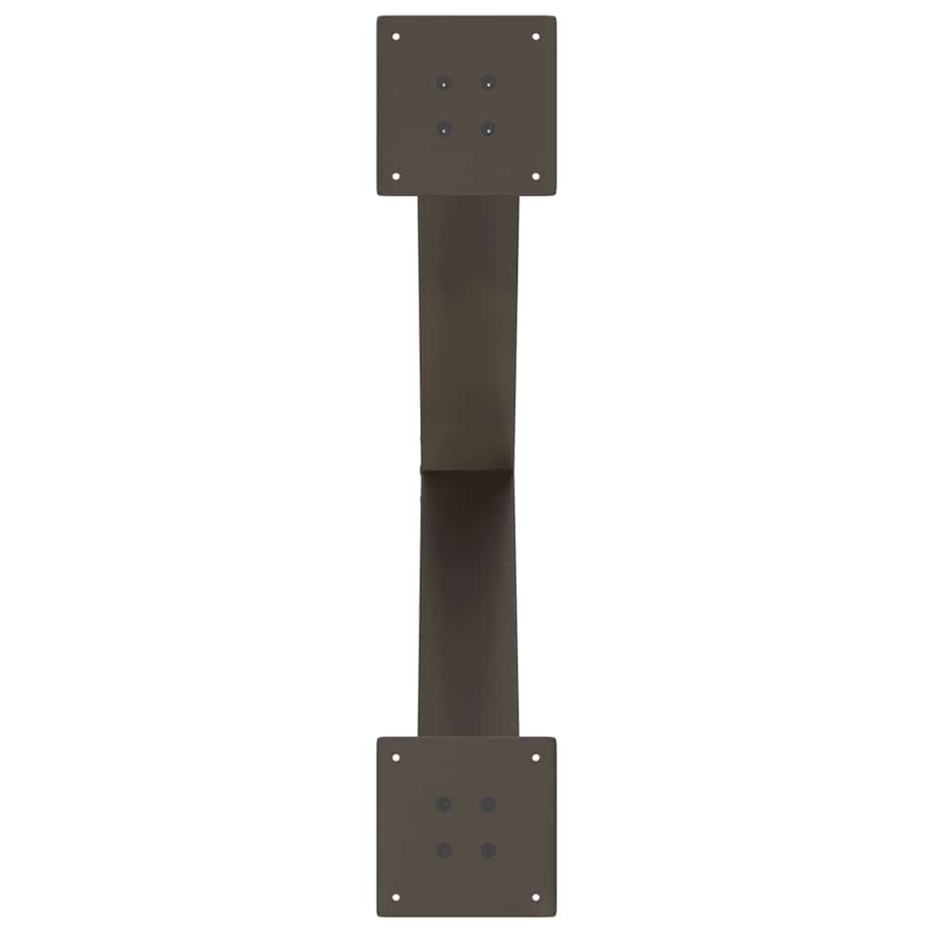 Spisebordben X-formet 3 stk naturstål 70 x (72-73) cm stål