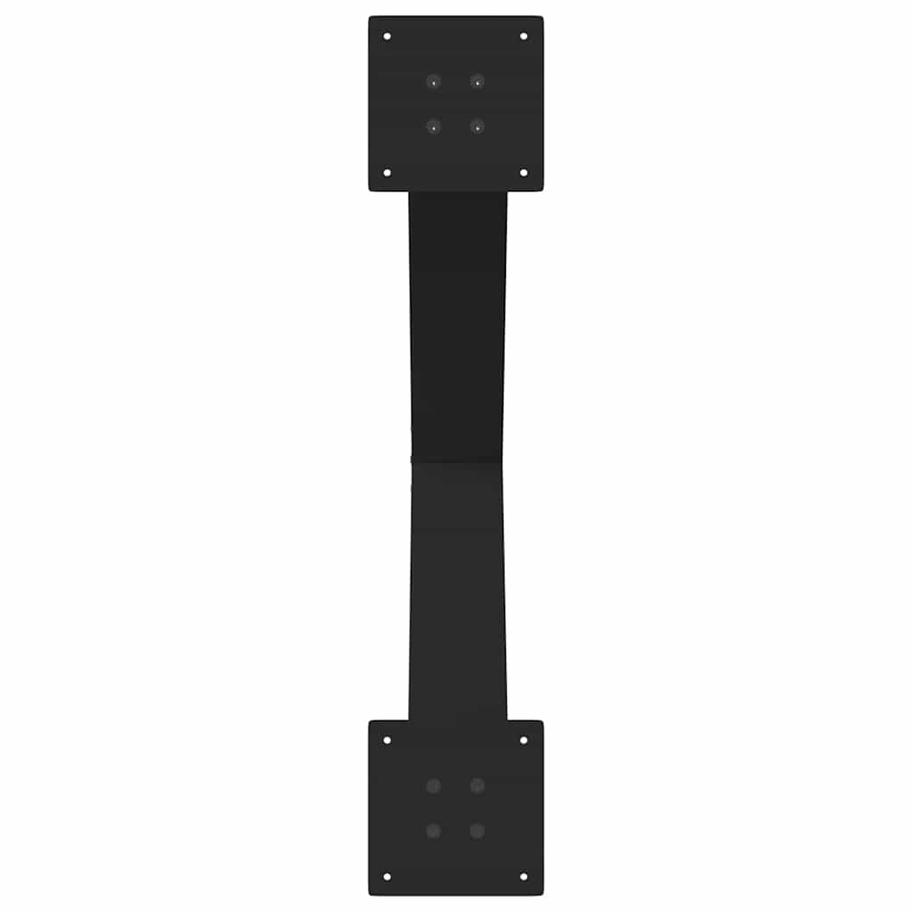 Spisebordben X-formet 3 stk svart 80 x (72-73) cm stål