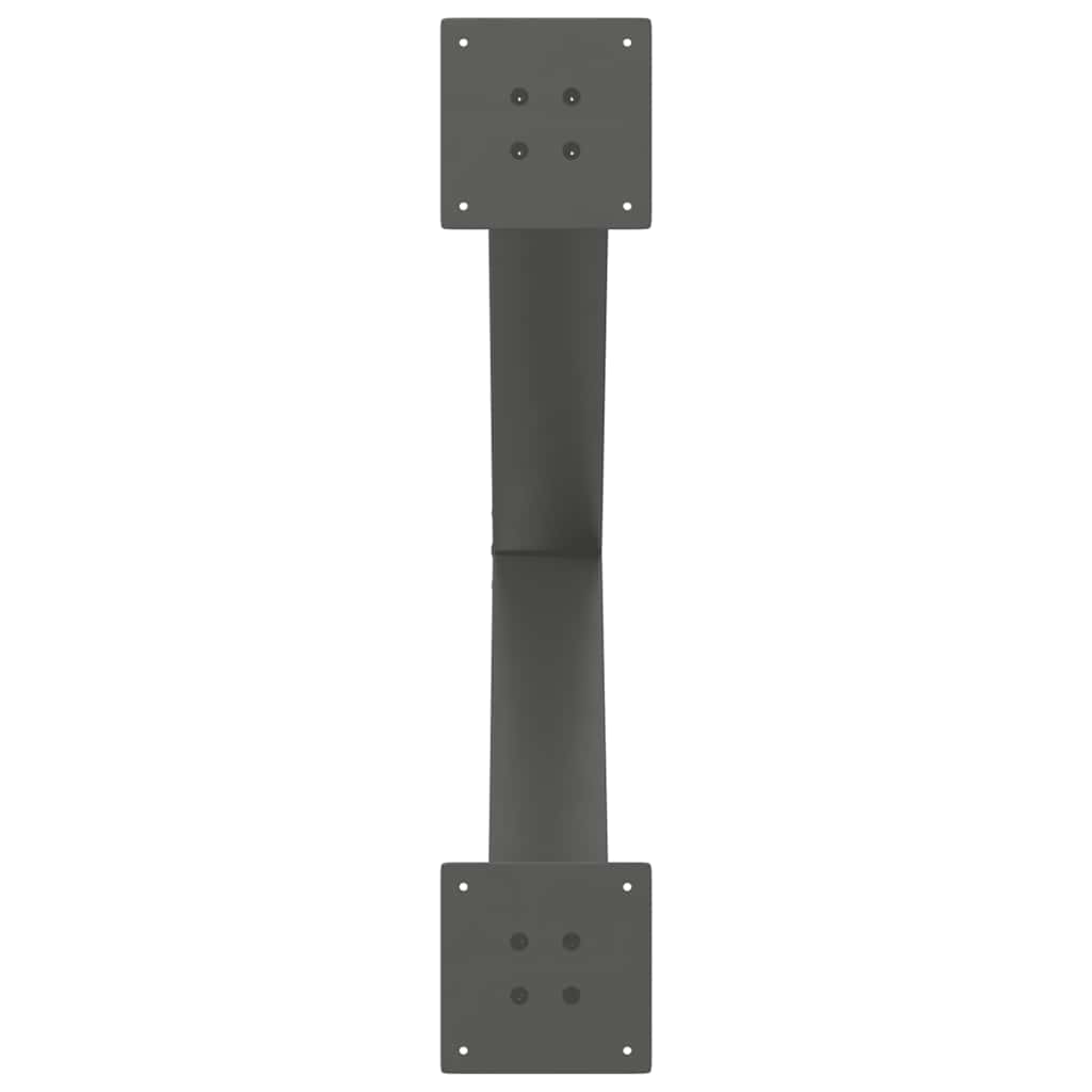 Spisebordben X-formet 3 stk antrasitt 80 x (72-73) cm stål