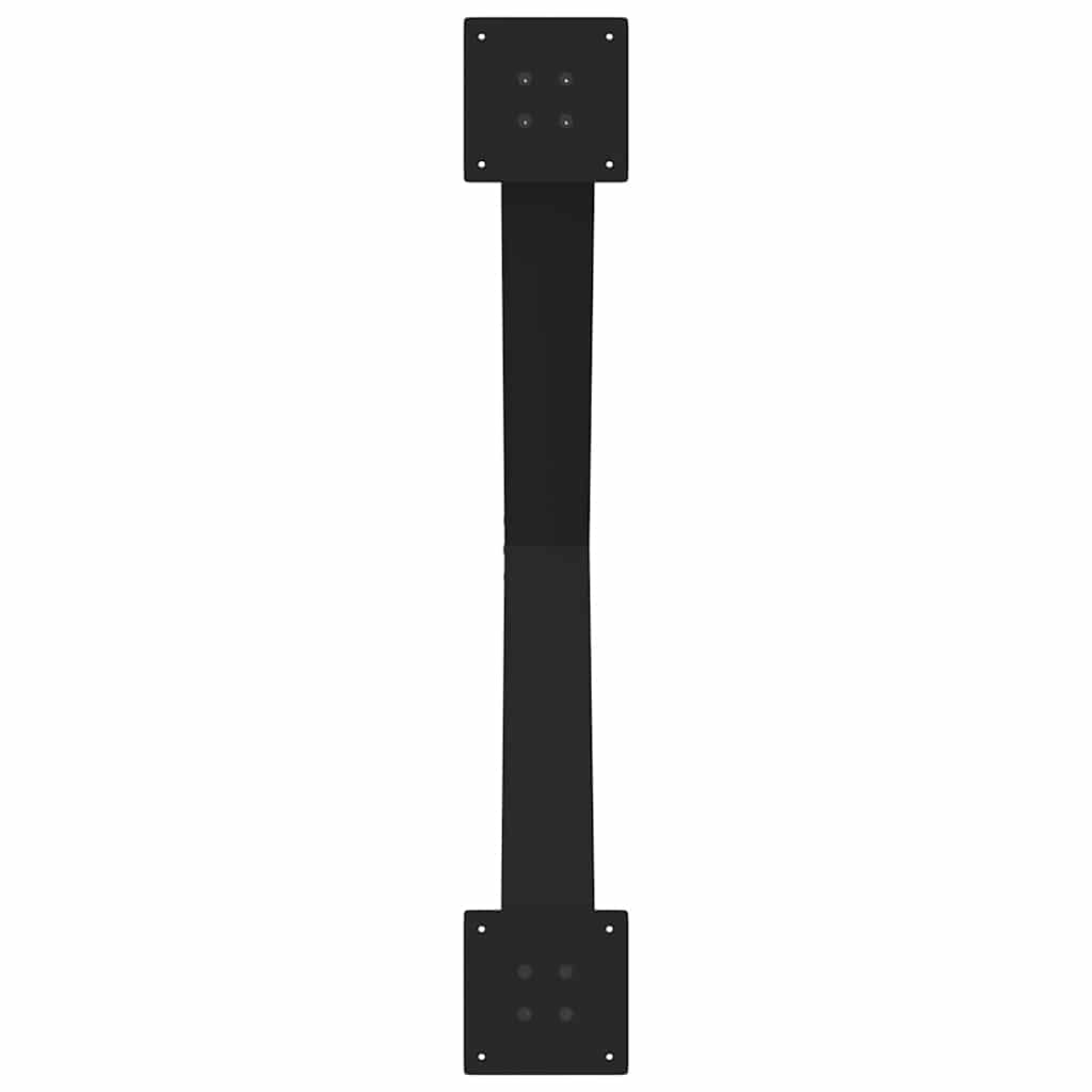Spisebordben X-formet 3 stk svart 90 x (72-73) cm stål