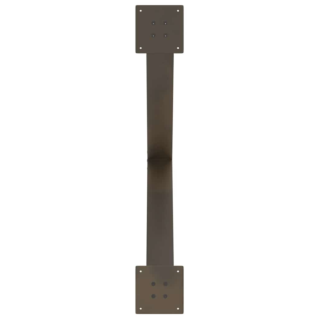 Spisebordben X-formet 3 stk naturstål 90 x (72-73) cm stål