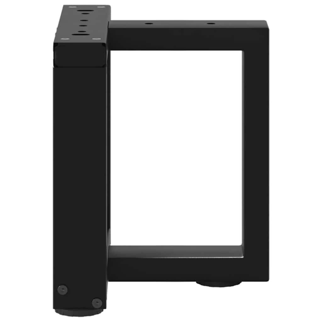 Salongbordben T-formet 2 stk svart 30x25x(30-31) cm stål