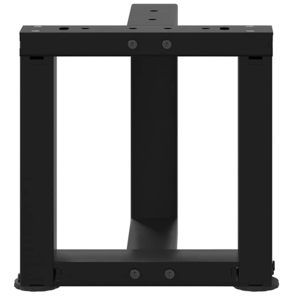 Salongbordben T-formet 2 stk svart 30x25x(30-31) cm stål