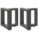 Salongbordben T-formet 2 stk antrasitt 30x25x(30-31) cm stål