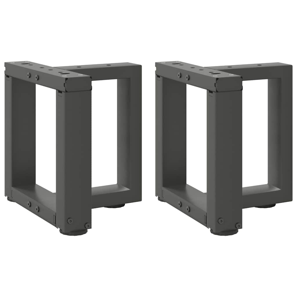 Salongbordben T-formet 2 stk antrasitt 30x25x(30-31) cm stål