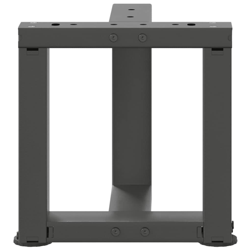 Salongbordben T-formet 2 stk antrasitt 30x25x(30-31) cm stål