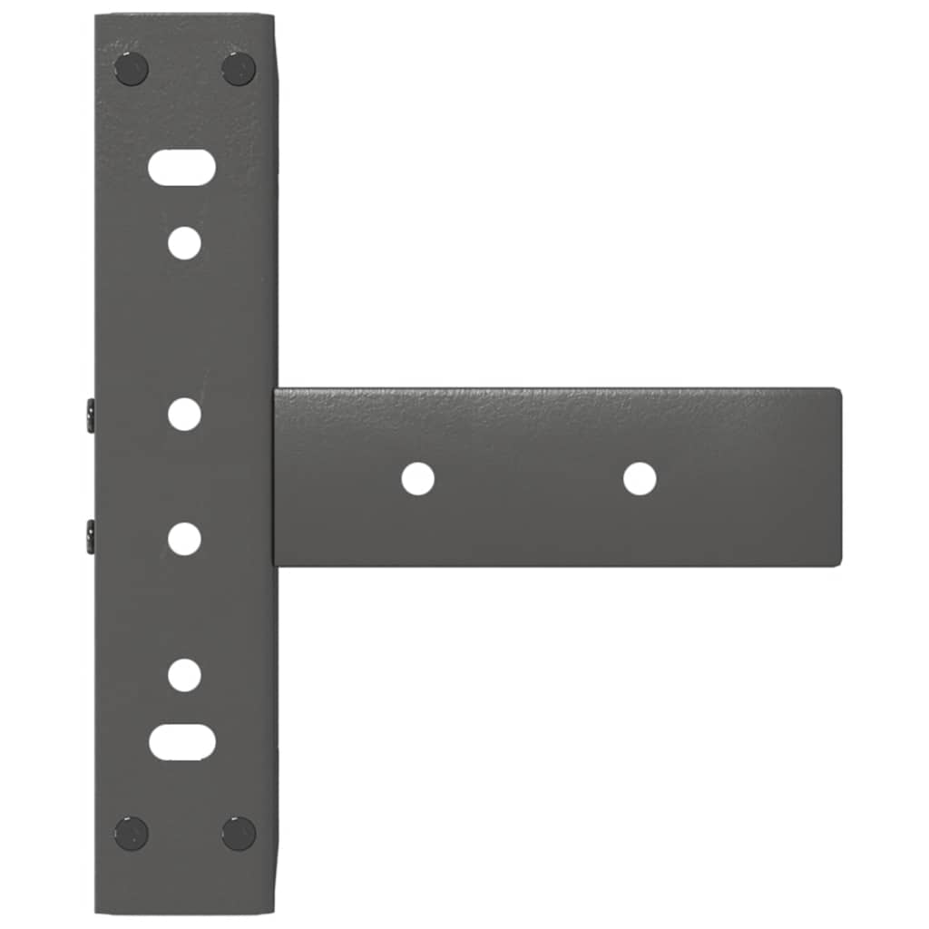Salongbordben T-formet 2 stk antrasitt 30x25x(30-31) cm stål