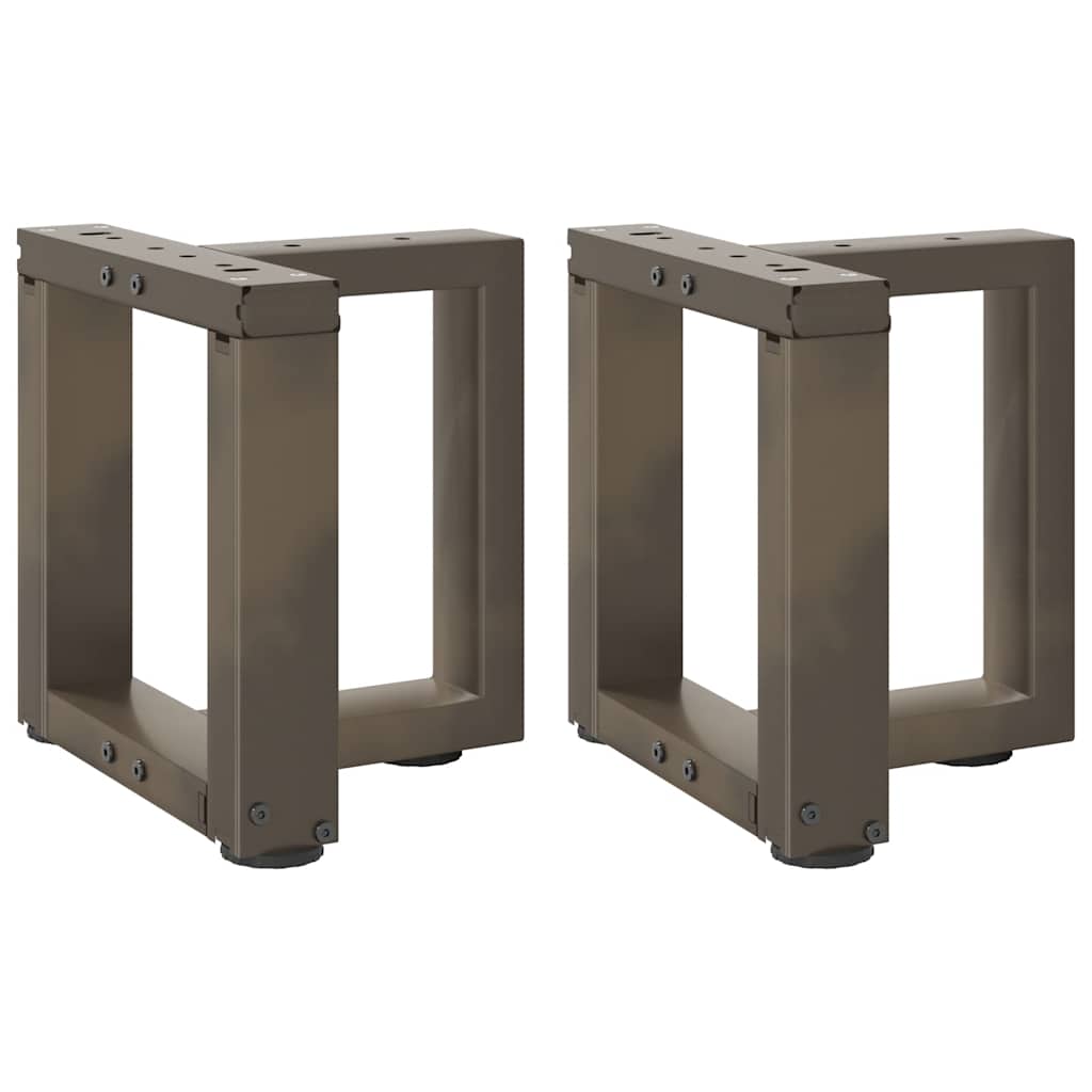 Salongbordben T-formet 2 stk svart 30x25x(30-31) cm stål