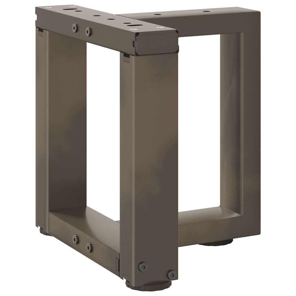 Salongbordben T-formet 2 stk svart 30x25x(30-31) cm stål