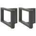 Salongbordben T-formet 2 stk antrasitt 40x25x(30-31) cm stål