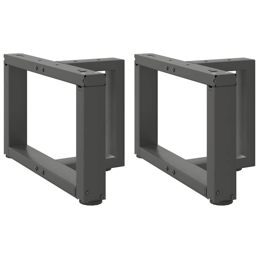 Salongbordben T-formet 2 stk antrasitt 40x25x(30-31) cm stål